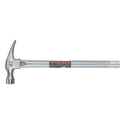 [16702] Martillo tubular pulido 16 oz uña recta, TRUPER MTR-16